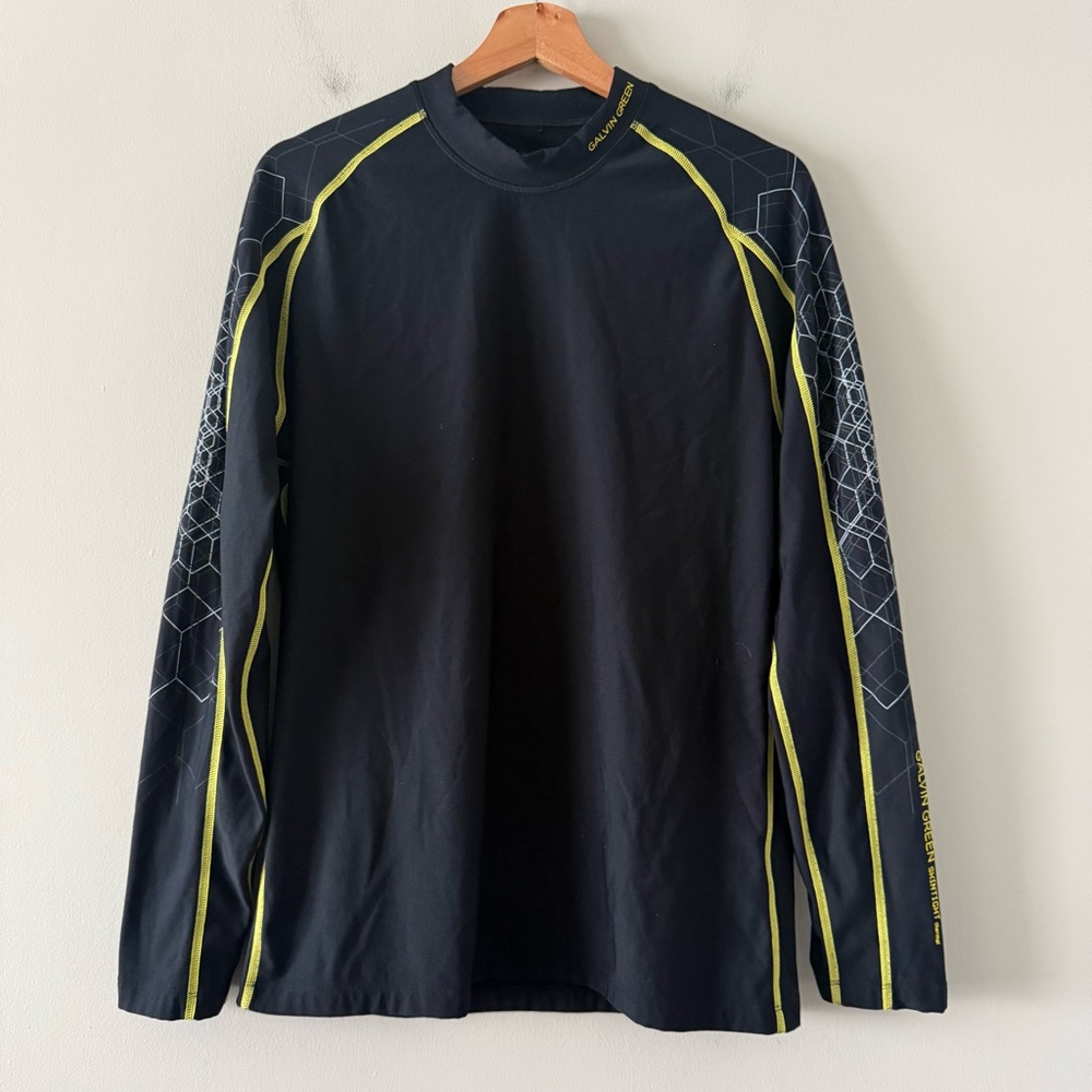 Galvin Green Skintight Thermal Base Layer Golf Top Mens L Mock Neck Outdoor